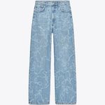ZARA  Blue Bow Patterned Women Baggy Jeans 8727/013/400 Photo 3
