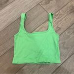 Green Ribbed Tank Top Photo 0