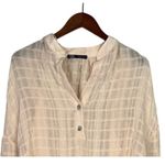 ZARA Long Sleeve Oversized Flowing Loose Semi Sheer V Neck Blouse XS Soft Peach Photo 3