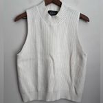 Anthropologie  cream sleeveless knit top sweater vest XL Photo 0