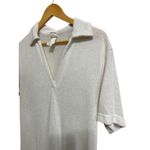 H&M  women's white short sleeve knit collared polo v neck mini dress‎ size Small Photo 1