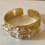 Stacked Crystal Gold Adjustable Ring Photo 4