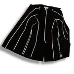 Old Navy Y2K Black Collared Cotton Lightweight Hidden Buttons Trench Coat Med Photo 7