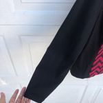 Chico's Chico’s Women’s Blazer Jacket Red Black Chevron Moto Zip Large Photo 8