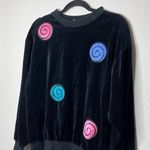 Vintage Russ Black Velour Pullover Shirt Size M Photo 4