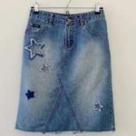 Squeeze Stephen Hardy Vintage 90s Patchwork Denim Pencil Skirt Size 1/2 Photo 4