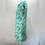 Lola Teal & Ivory Collared Golf Shirt Dress Dolman Cap Sleeves Size Medium Photo 7