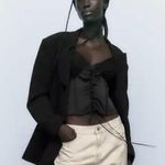 ZARA NWOT BLACK BLOGGERS FAV CORSET TOP XS Photo 2
