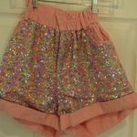Fantastic Fawn Sequin Shorts Elastic Waistband Colorful Sparkly Pink S Photo 0