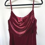 NWT Revelry Skye Evening Gown Velvet Bridesmaids Dress Cowl Neck Sexy Size 12 Red Photo 2