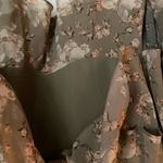 Ralph Lauren  Floral Crinkle Georgette Ruffle Brown Mini Skirt 4 Silky Fairy Y2K Photo 4