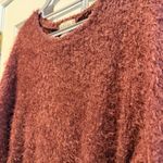 Altar'd State Altar’d State Fuzzy Long Sleeve Cropped Sweater Blush Red Maroon Size Large Photo 1
