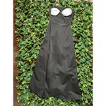 LAUNDRY Formal Strapless Open Back Satin Maxi Gown Size 8 Black Photo 5