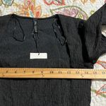 ZARA  size small long sleeve textured body suit square neck side zipper snaps Photo 4