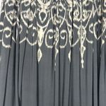 Evelyn Size Small Skirt Elastic Waist Black Cream Ikat Lined Poly Blend Midi Photo 2