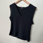 Stella & Dot  Rae Sleeveless V-Neck Top Black Size Small Photo 6