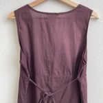 GEORGE Vintage Brown V Neck Floral Embroidered Cottagecore Sleeveless Tank Top Size L Photo 8