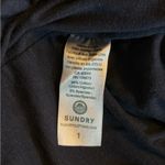 Sundry  Womens Round Neck ruched bottom Navy bodycon dress. Photo 3