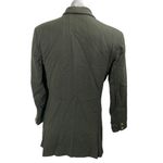 Anne Klein 100% Wool Green Pinstriped Long Sleeve Button Down Shirt Jacket Sz 6 Photo 1