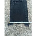 Free People  Distressed Maggie Mid Rise Straight Leg Jeans Black Ankle Size 26 Photo 11