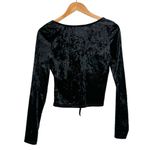 Hot Topic Cosmic Aura Black Velvet Corset Lace Up Top Sz Medium Photo 1