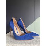 Gianvito Rossi NWOB Blue Suede 100mm Pumps Sz 37 Photo 2