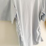 Madewell | NWT Side-Cinch Puff-Sleeve Tee in Feather Blue | Sz M Photo 3