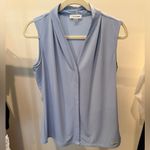 Calvin Klein Blue Sleeveless Blouse Photo 1
