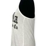 Coachella Smoke Co | L | Women's White Cotton Text Graphic Racerback Tank Top Size L Photo 3