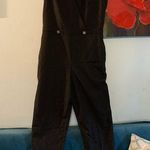 Club Monaco  Women's Dorotheah Pin-Dot Cropped Pants Jumpsuit Size 10 Black Photo 0