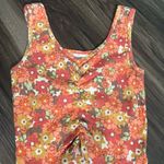 Colsie Orange and Brown Floral Set Size XS Photo 2