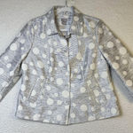 Chico's Jacket Womens Medium Polka Dot Sequin 3/4 Sleeve Blazer Coat Size 1/M Photo 0
