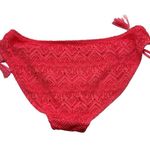 Joe Boxer NWT Coral Crochet Boho Waist Tie Tassel Bikini Bottom Juniors XL Photo 1