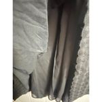 Jones New York Skirt Womens 16W Black Midi ALine Lace hem Sheer Romantic Goth Photo 5