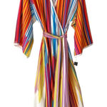 Natori  NWTs Striped Belted Robe size medium Photo 0