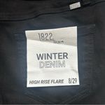 1822 Denim  Winter High Rise Flare Fleece Lining Black Stretch Size 8 NWT Photo 10