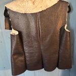 FC Jeans Black Bomber Vest, Faux Fur Lined, Size 8 Photo 6