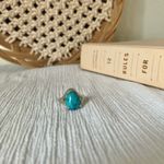 Boutique “Nebula” Southwestern Blue Turquoise Silver Ring 6.5 Cowgirl Maximalist Photo 4