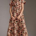 Anthropologie NWT Maeve Somerset Maxi in Botanic Garden Tiered Cotton Dress XL Photo 0