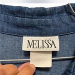 Melissa Vintage Women's Dress Size 14 Blue Western Cowgirl Photo 6