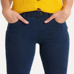 Betabrand  Straight Leg 4 Pocket Yoga Denim in Dark‎ Indigo size Small Petite Photo 1