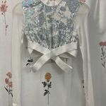 iHeartRaves Silver Sequin Long Sleeve Photo 0