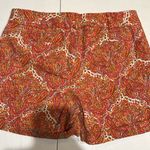 Talbots  Shorts Paisley 5” Middies Red/Orange Classic Mom Perfect Beach Short 6 Photo 3