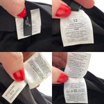 J.Crew Black Ruffle-Trim Ruched Bandeau One-Piece Dress Swimsuit Size 12 Photo 13