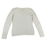 Ralph Lauren Black Label Cream Cable Knit V Neck Cashmere Sweater Womens Large Photo 1