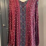 Lucky Brand  Boho Women's Red Patterned Top Photo 0