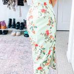 Lovers + Friends Light Green Floral Cut Out Midi Dress Photo 2