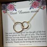 IEFLIFE BEST BONUS‎ MOM Gold Interlocking Circle Necklace 16 Photo 1