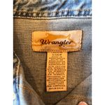 Wrangler  Retro Denim Fringe Western Cowgirl Pearl Snap Shirt Women Small Aztec Photo 2