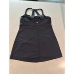 Lululemon  scoop me up Black Tank Top‎ Built-In Bra Athletic Workout Tank size 8 Photo 3
